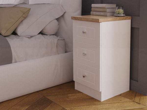 Andria 3 Drawer Bedside Cabinet