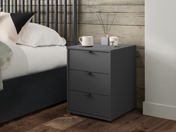 Emden 3 Drawer Bedside Cabinet