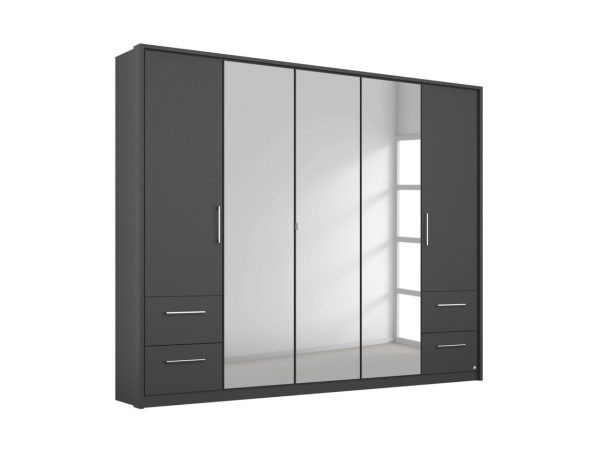 Lorenzo 5 Door + 4 Drawer Wardrobe with 3 Mirrors