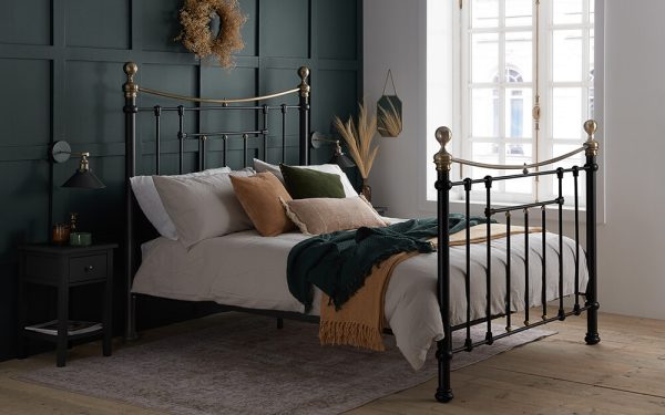 Birlea Bronte Metal Bed Frame King Size Cream