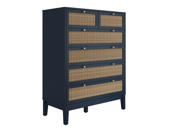 LPD Furniture Bordeaux Chest of Drawer Bordeaux Blue Bedside Chest