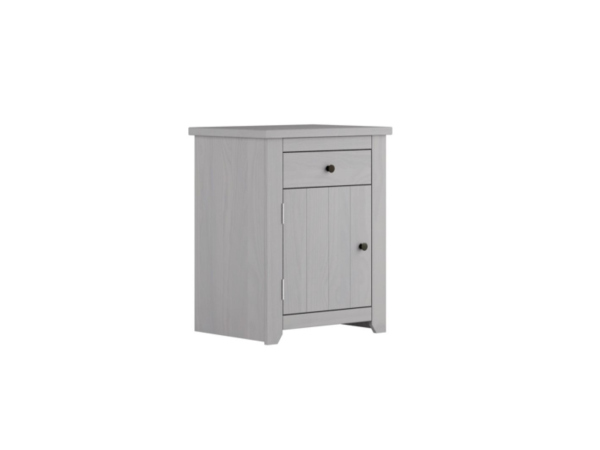 LPD Furniture Havana 1 Drawer Grey Bedside Chest