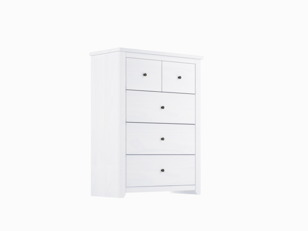 LPD Furniture Havana 3 plus 2 Drawer White Drawer Chest