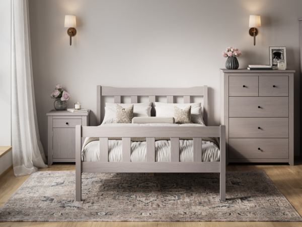 LPD Furniture Havana King Size Grey Wooden Bed