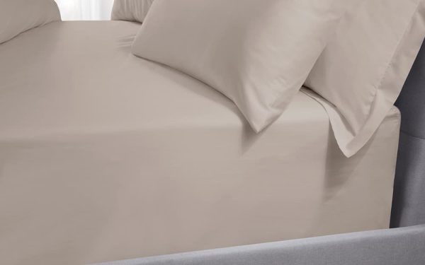 Five Star Hotel Concept Sateen Fitted Sheet King Size Latte