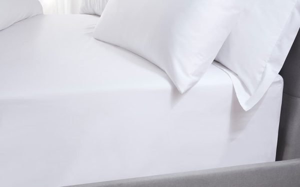 Five Star Hotel Concept Percale Fitted Sheet Superking White