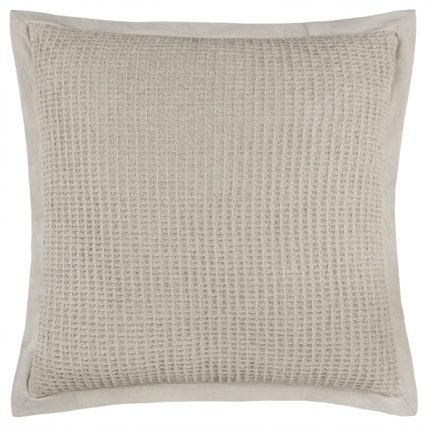 Cotton Waffle Cushion Stone