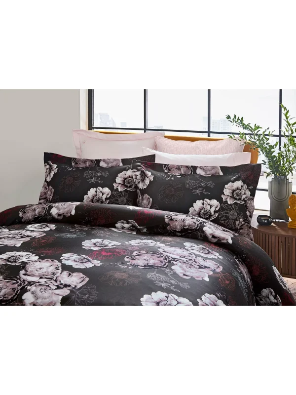 Ted Baker Fresh Start Floral Bedding Charcoal