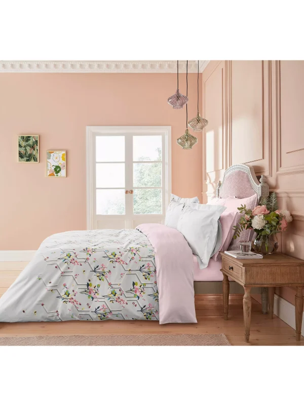 Ted Baker Peppermint Floral Trellis Bedding Grey