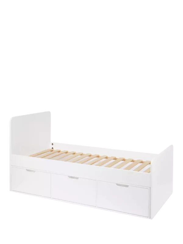 Great Little Trading Co Stowaway 3 Drawer Storage Bed Single White