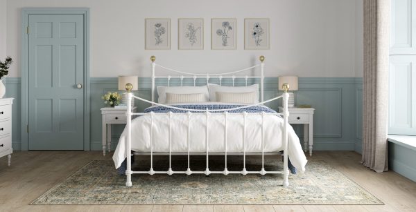 Arabella Bed Porcelain White Super King