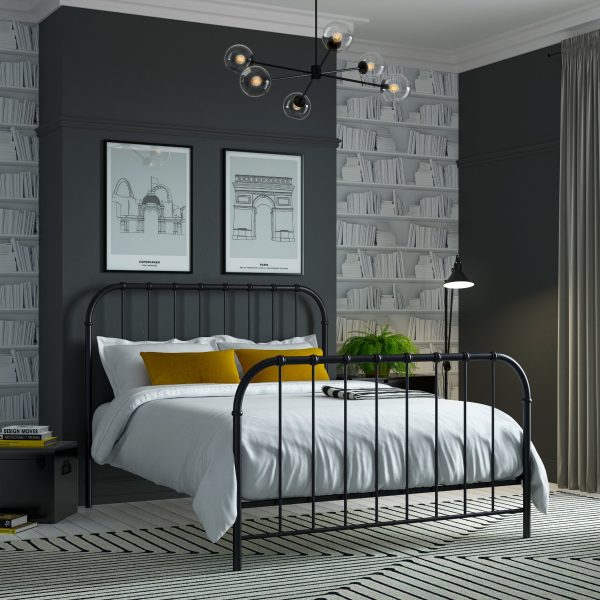 Grace Bed Matte Black Super King