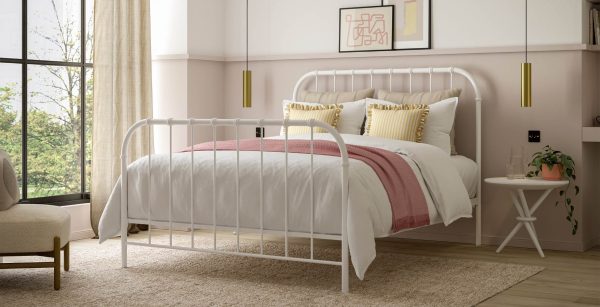 Grace Bed Porcelain White Double