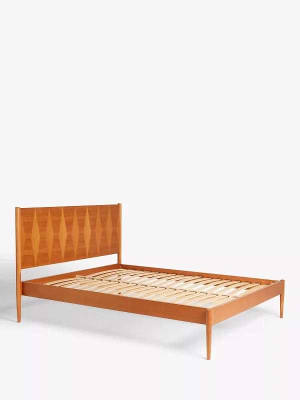 John Lewis Marquetry Wood Bed Frame Double Natural