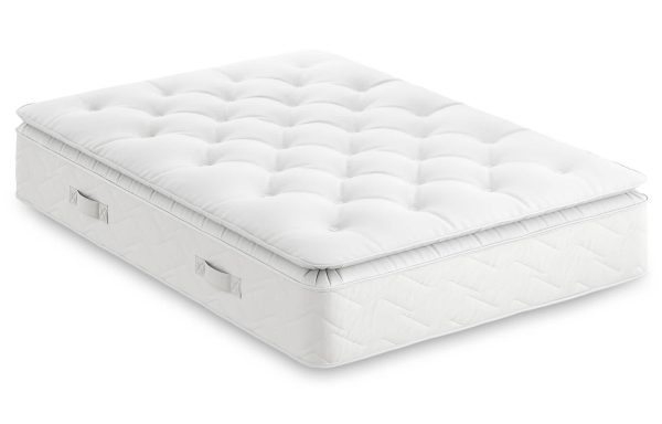 MS Collection 1050 Pocket Spring Medium Pillowtop Mattress 4FT6 White White