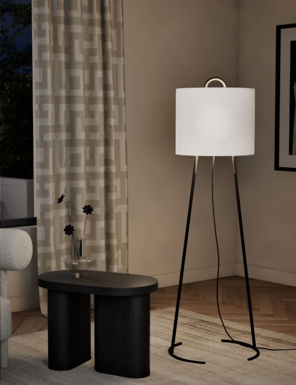 MS X Kelly Hoppen Tripod Floor Lamp Black Black