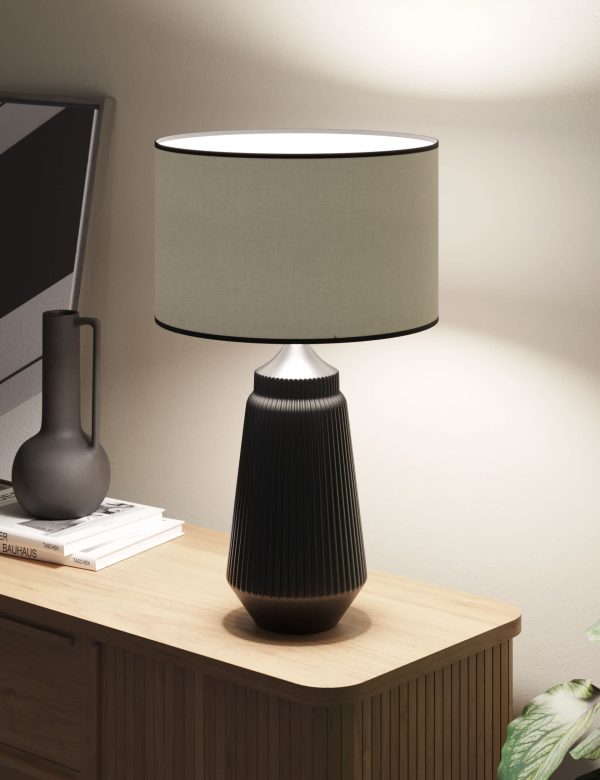 MS Collection Jemma Table Lamp Black Mix Black Mix