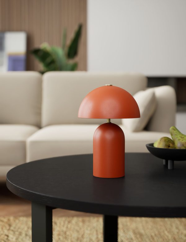 MS Collection Colby Rechargeable Lamp Orange OrangeWhite