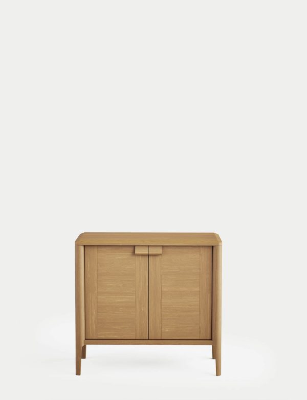 MS Collection Hutch Compact Sideboard Oak Oak