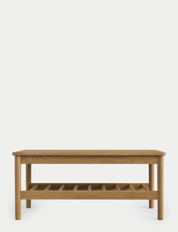 MS Collection Newark Spindle Coffee Table Oak Oak