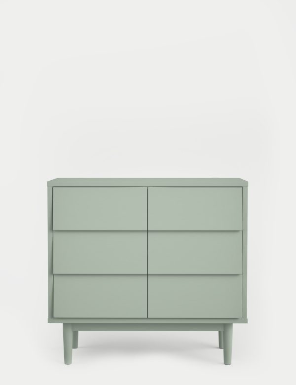 MS Collection Hive Compact Sideboard Soft Green Soft GreenPebble