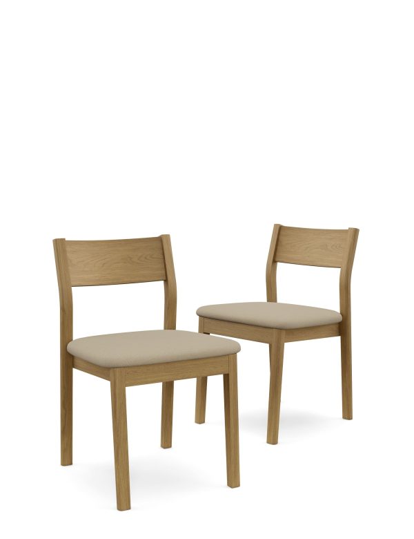 MS Collection Set of 2 Hutch Dining Chairs Natural Mix Natural Mix