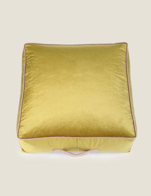 Kaikoo Velvet Pouffe Gold Gold