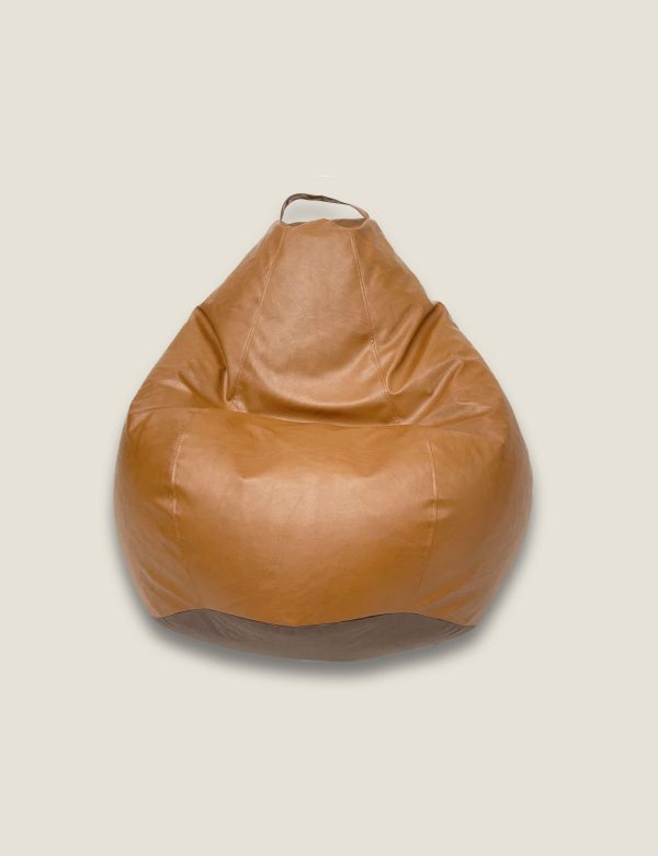 Kaikoo Faux Leather Beanbag Tan Tan