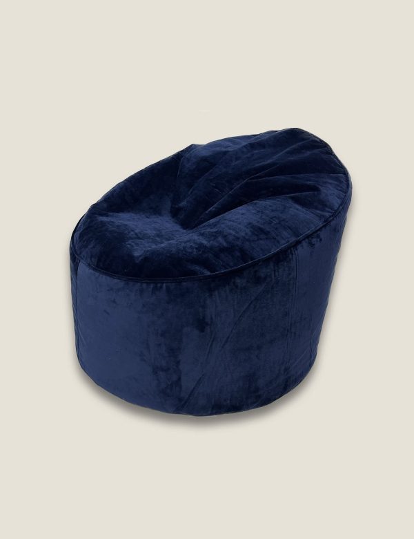 Kaikoo Velvet Beanbag Dark Blue Dark Blue