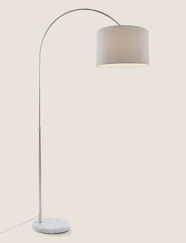 MS Collection Arc Floor Lamp Silver Silver