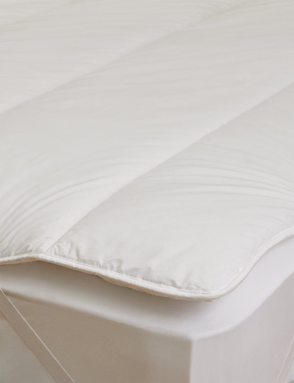 MS Collection Pure Wool Mattress Topper 5FT White White