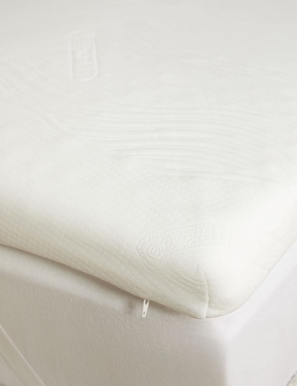 Sleep Solutions Memory Foam Contour 6cm Mattress Topper 6FT White White