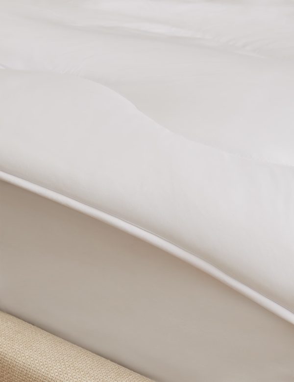 MS Collection Supremely Washable Mattress Topper SGL White White