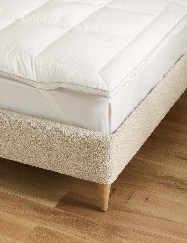 MS Collection Deluxe Hungarian Goose Feather Down Mattress Topper DBL White White