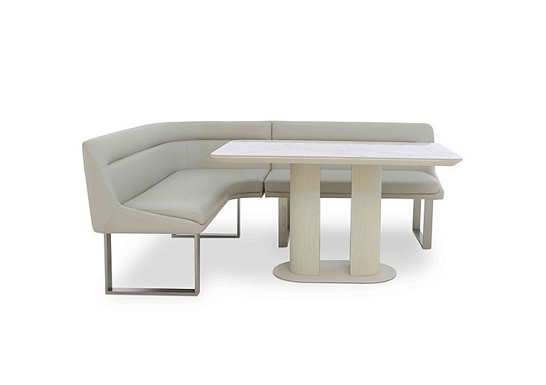 Avorio Fixed Dining Table and Left Hand Facing Corner Bench Set