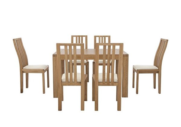 Ercol Bosco Small Extending Dining Table and 6 Slatted Chairs