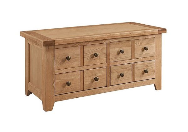 Furnitureland California Solid Oak Storage Coffee Table with Drawers