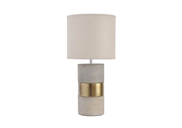 Concrete and Gold Table Lamp