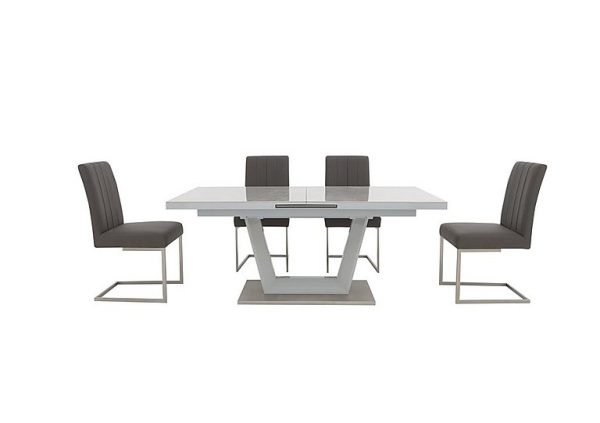 Grigio Large Extending Dining Table and 4 Chairs