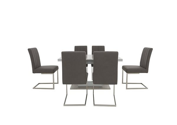 Grigio Small Extending Dining Table and 6 Chairs