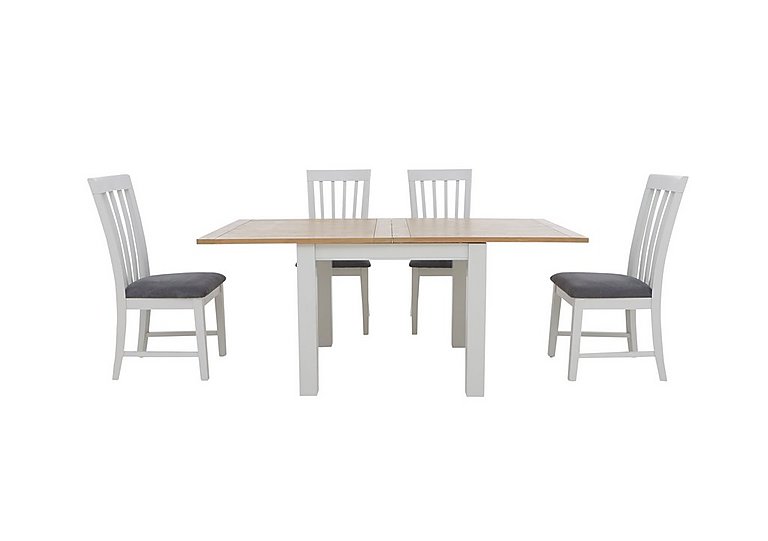 Furnitureland Hamilton Flip Top Dining Table and 4 Wooden Chairs