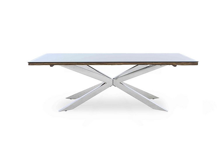 Kiara Large Rectangular Dining Table with Chrome Legs