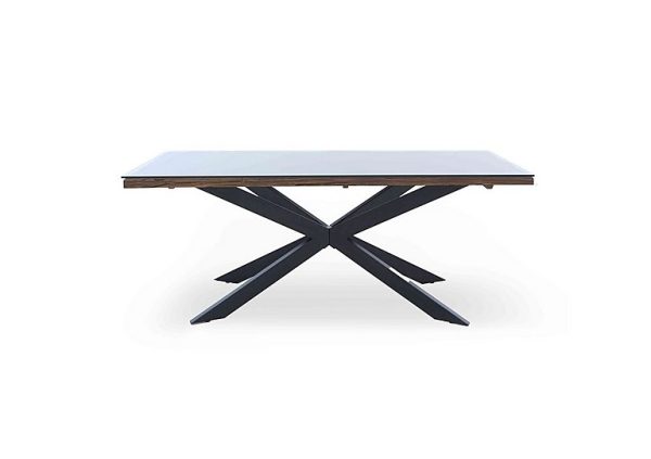 Kiara Small Rectangular Dining Table with Black Legs