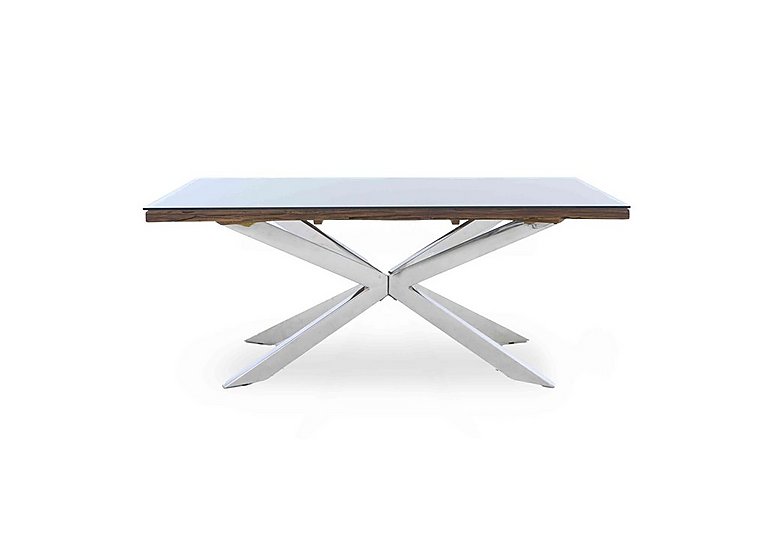 Kiara Small Rectangular Dining Table with Chrome Legs