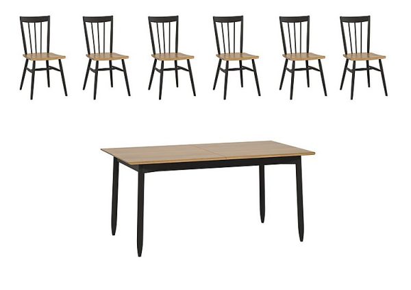 Ercol Monza Small Extending Dining Table and 6 Chairs