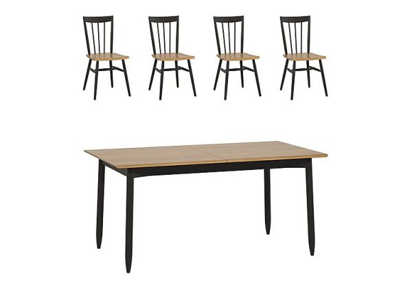 Ercol Monza Medium Extending Dining Table and 4 Chairs