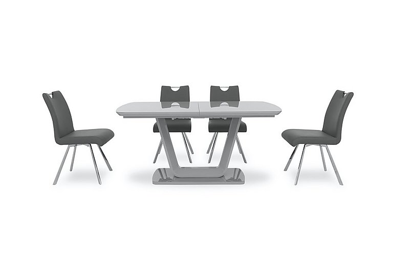 Nadal Extending Dining Table and 4 Swivel Chairs