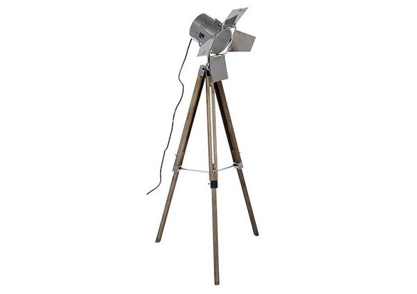 Wooden Tripod Film Floor Lamp