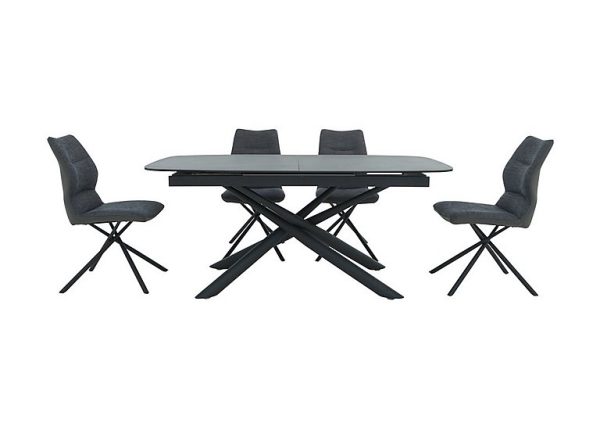 Zeppelin Extending Dining Table and 4 Side Chairs