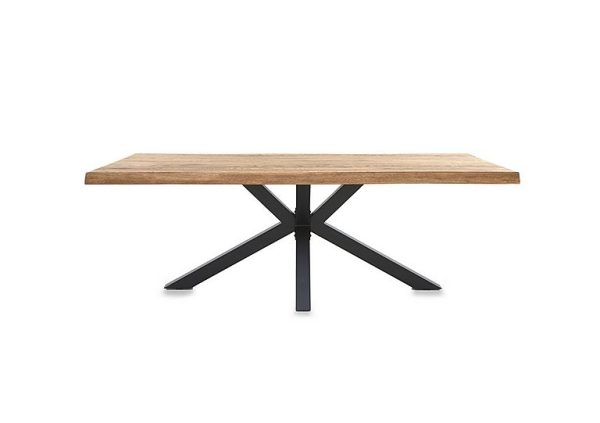 Bodahl Njord Raw Edge Dining Table with Metal Star Base 240 cm Bianca